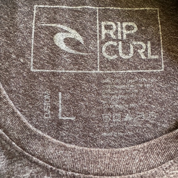 RIP CURL Men’s Brown Graphic Short Sleeve T-shirt. Rip Curl Logo On Front.Size L - Picture 3 of 7